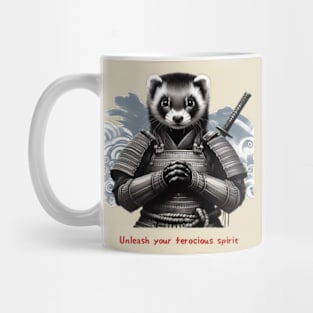 Samurai Ferret Warrior Design with Sun Tzu Wisdom Mug